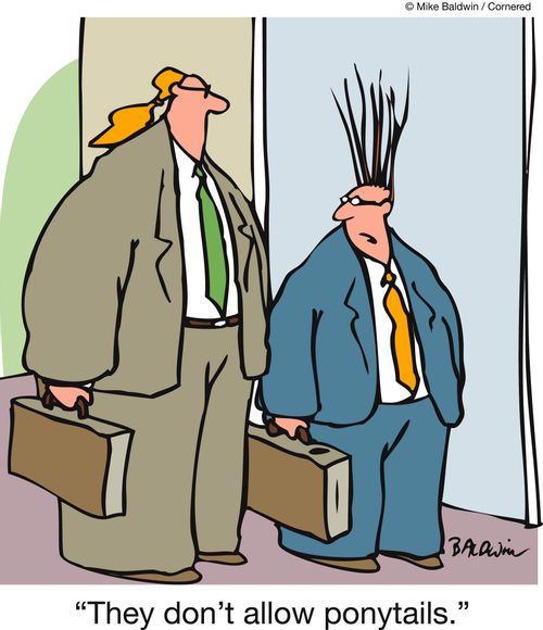 'They don't allow ponytails.'