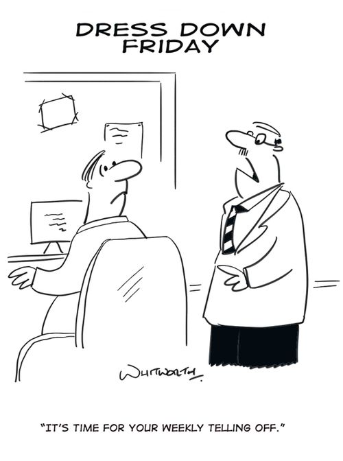 'It's time for your telling off.'