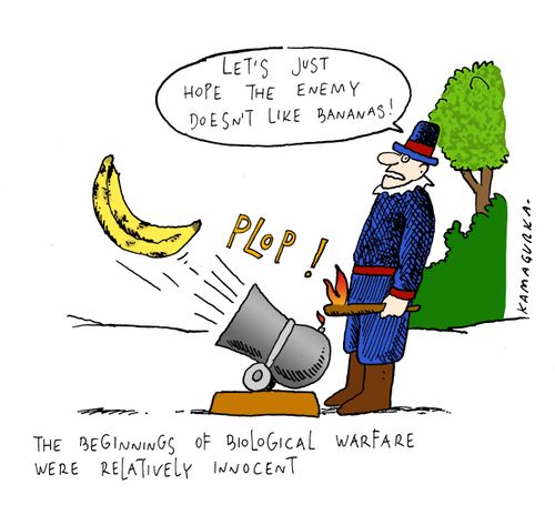 The beginnings of biological warfare were relatively innocent.