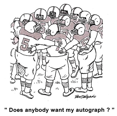 'Does anybody want my autograph?'