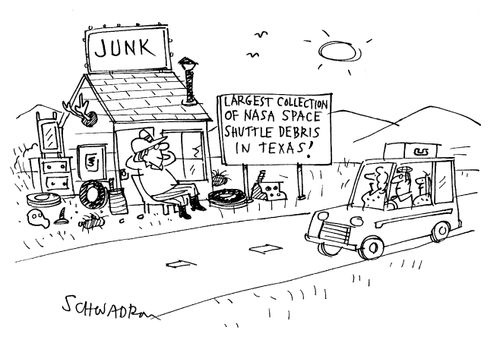 Junk shop with the 'largest collection of NASA space shuttle debris in Texas!'