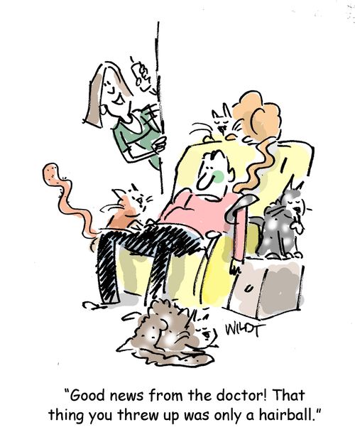 That thing you threw up was only a hairball.