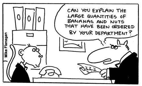 Can you explain the large quantities of bananas and nuts that have been ordered by your department?