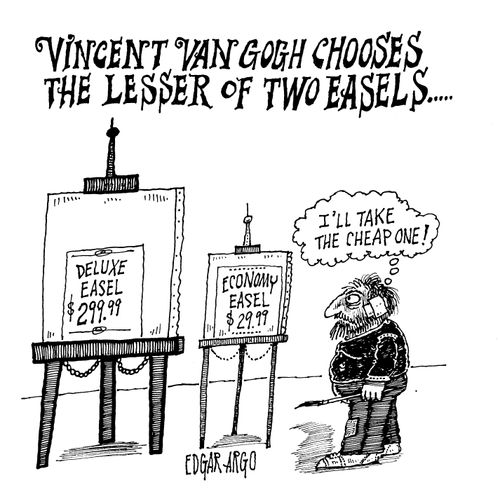 Vincent Van Gogh chooses the Lesser of Two Easels.