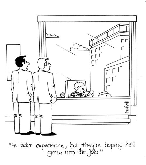 'He lacks experience, but they're hoping he'll grow into the job.'