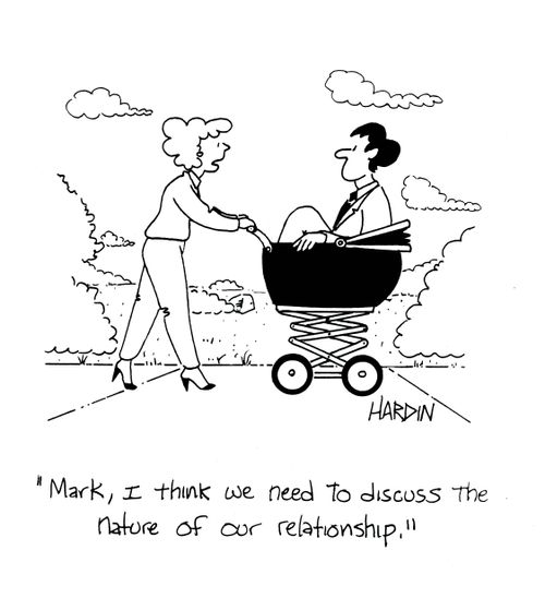 'I think we need to discuss the nature of our relationship.'