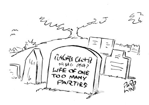 Gravestone - (name)...life of one too many parties.
