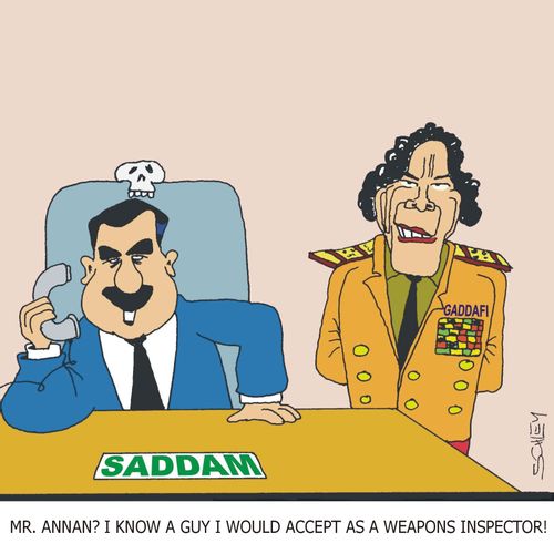 'Mr. Annan? I know a guy I would accept as a weapons inspector!'