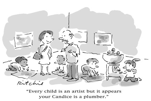 'Every child is an artist but it appears your Candice is a plumber.'