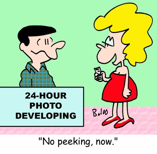 24-HOUR PHOTO DEVELOPING, 'No peeking, now.'