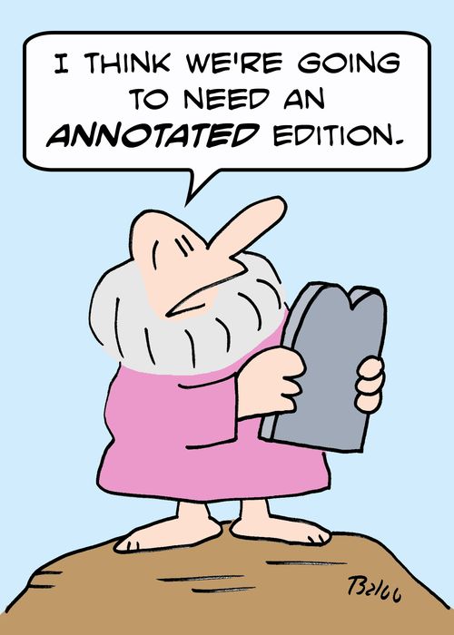 'I think we're going to need an ANNOTATED edition.'