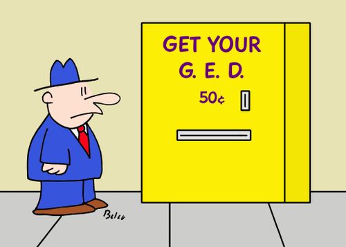 GET YOUR G. E. D. 50 CENTS