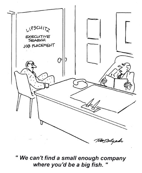 'We can't find a small enough company where you'd be a big fish.'