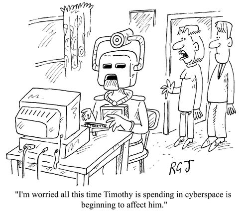 "...all this time Timmy is spending in cyberspace is beginning to affect him."