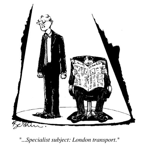 "...specialist subject: London transport"