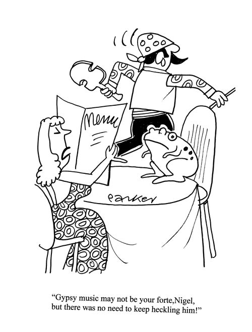 'Gypsy music may not be your forte, Nigel, but there was no need to keep heckling him!'