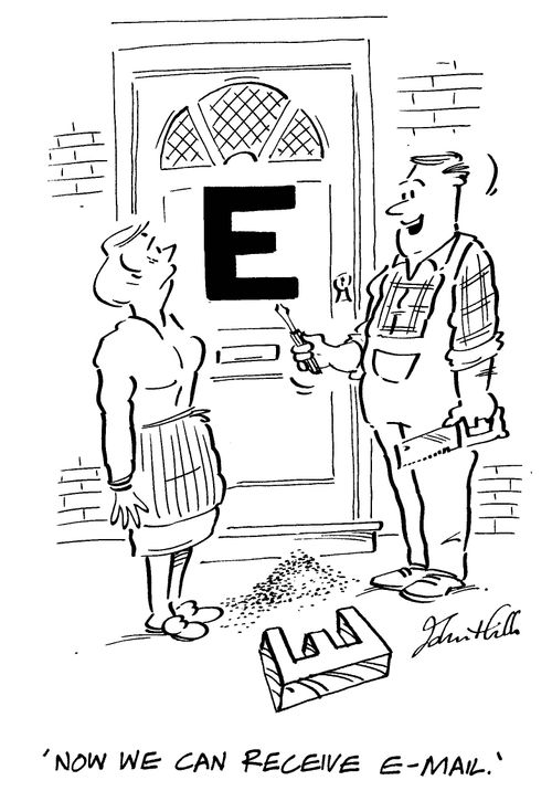 'Now we can receive e-mail!'