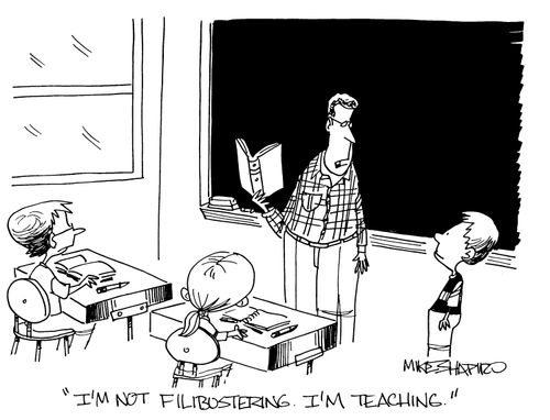 'I'm not filibustering. I'm teaching.'