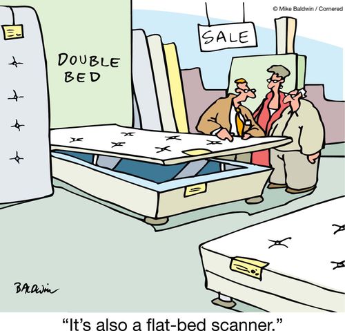 "It's also a flat-bed scanner."