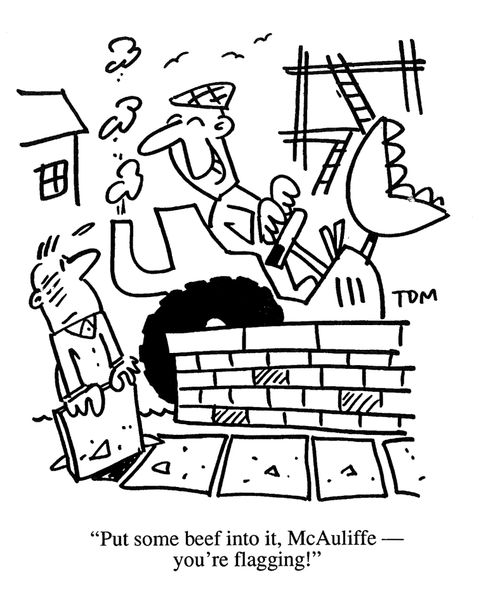 'Put some beef into it, McAuliffe - you're flagging!'