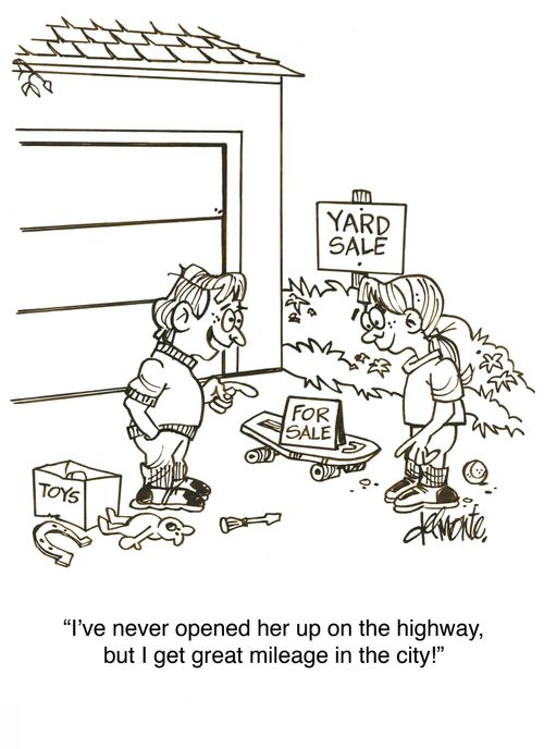 'I've never opened her up on the highway, but I get great mileage in the city!'
