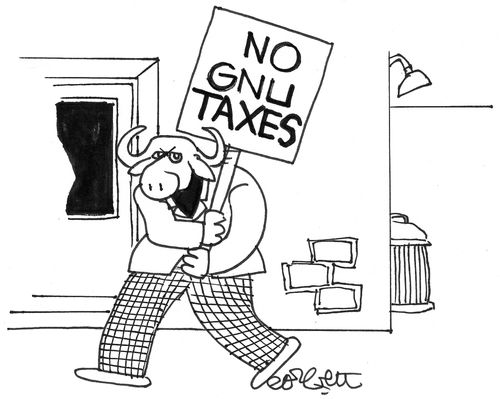 No gnu taxes.