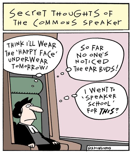 Secret thoughts of the Commons speaker. . .