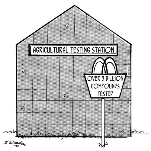 Agricultural Testing Station: 'Over 3 Billion Compounds Tested.'