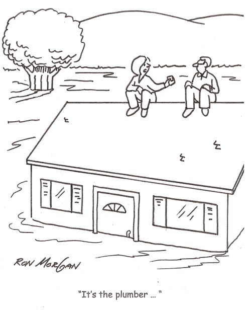 'It's the plumber ... '
