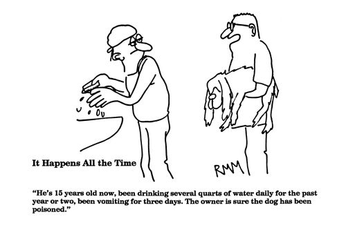'He's 15 years old now, been drinking several quarts of water daily...