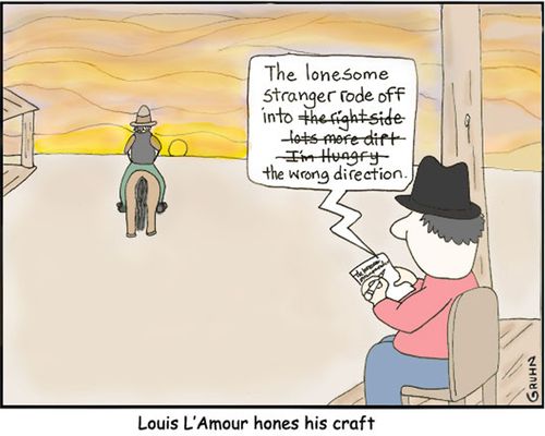 Louis L'Amour hones his craft.