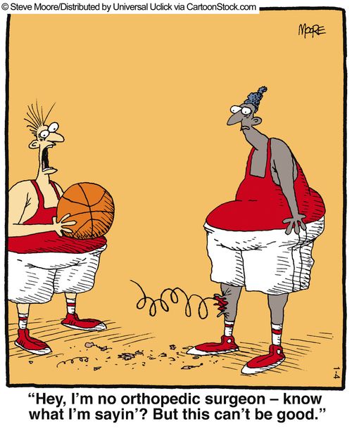 'Hey, I'm no orthopaedic surgeon - know what I'm sayin'? But this can't be good.'
