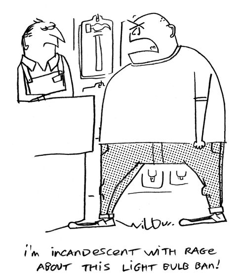 'I'm incandescent with rage about this light bulb ban!'