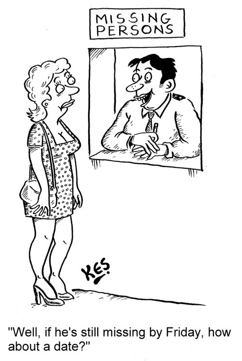'Well, if he's still missing by Friday, how about a date?'