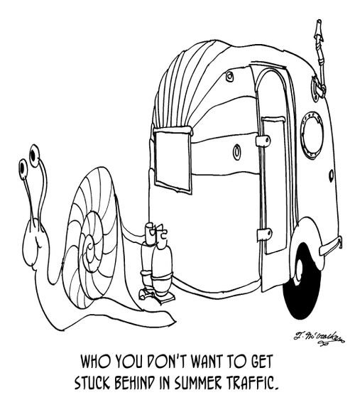 Who you don't want to get stuck behind in summer traffic.
