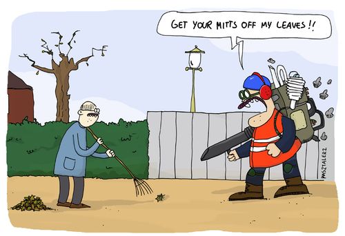 'Get your mitts off my leaves!!'