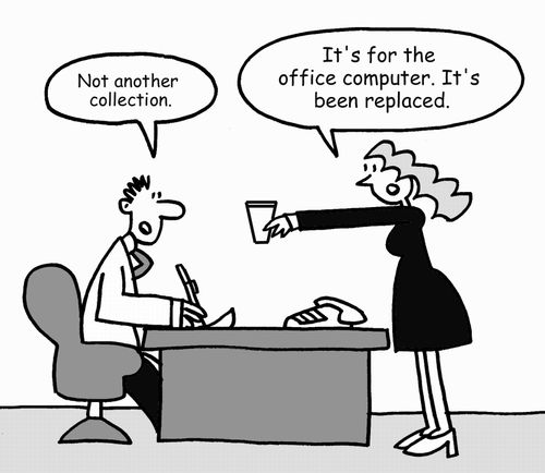 'It's for the office computer. It's been replaced.'