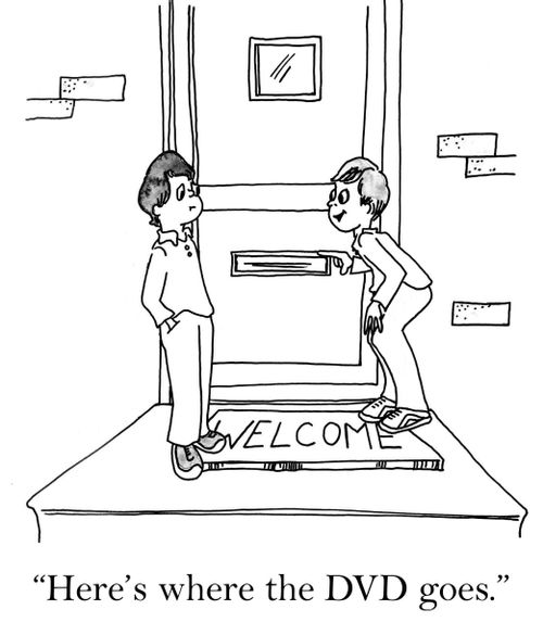'Here's where the DVD goes.'