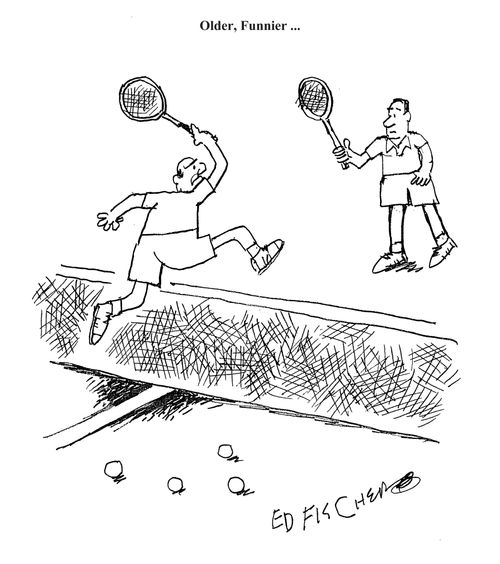 Angry tennis player.