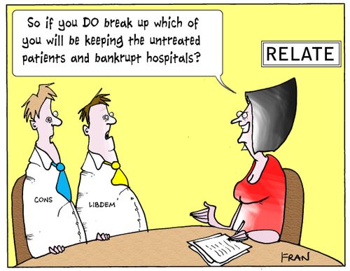 'So if you DO break up which of you will be keeping the untreated patients and bankrupt hospitals?'