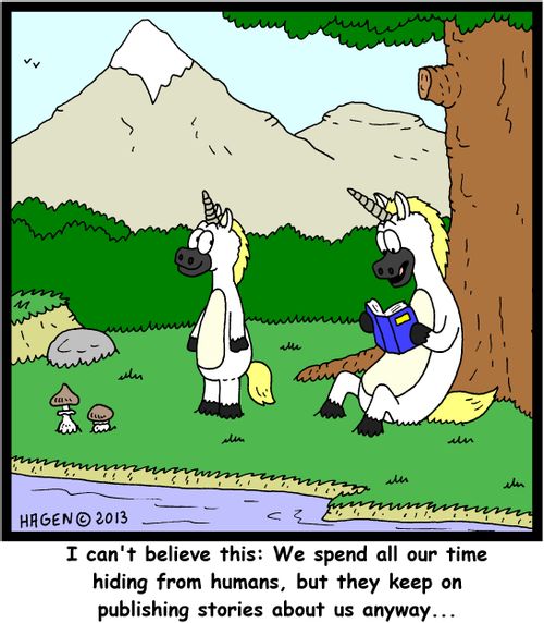 'I can't believe this: We spend all our time hiding from humans, but they keep on publishing stories about us anyway...'