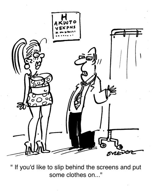 'If you'd like to slip behind the screens and put some clothes on...'