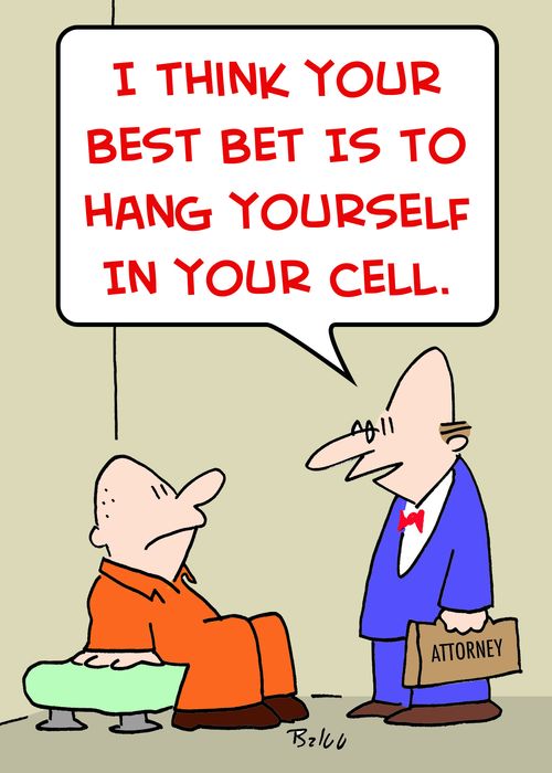 'I think your best bet is to hang yourself in your cell.'