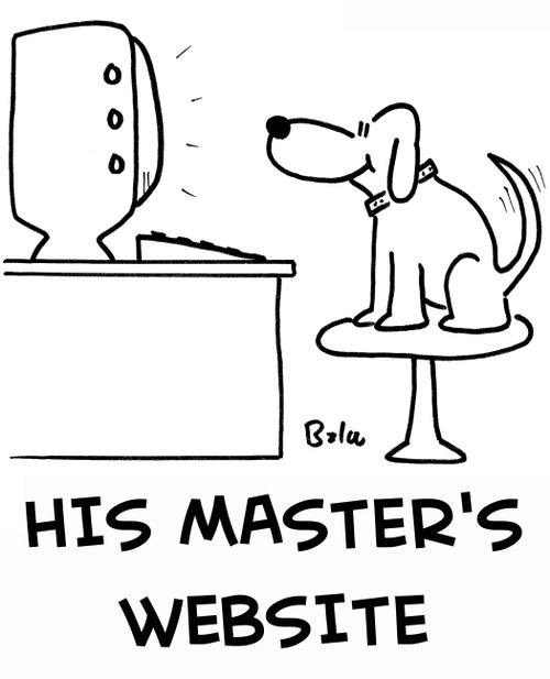 Dog checks out His Master's Website.