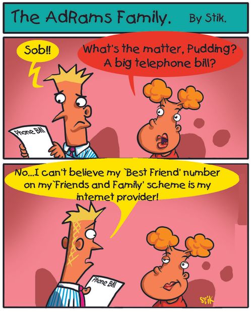 The AdRams Family no.27 - Big phone bill for the internet