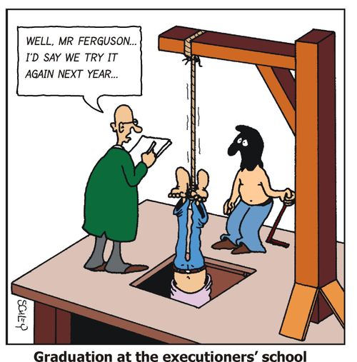 Graduation at the executioner's school