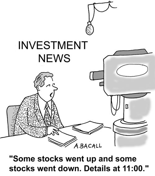 Some stocks went up and some went down.