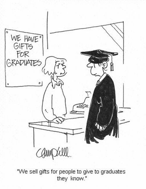 'We sell gifts for people to give to graduates they know.'