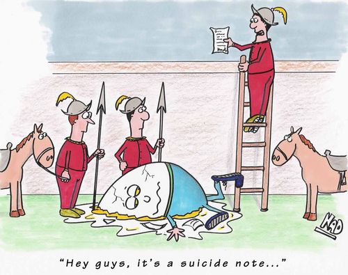 'Hey guys, it's a suicide note...'