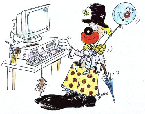 Computer clown.